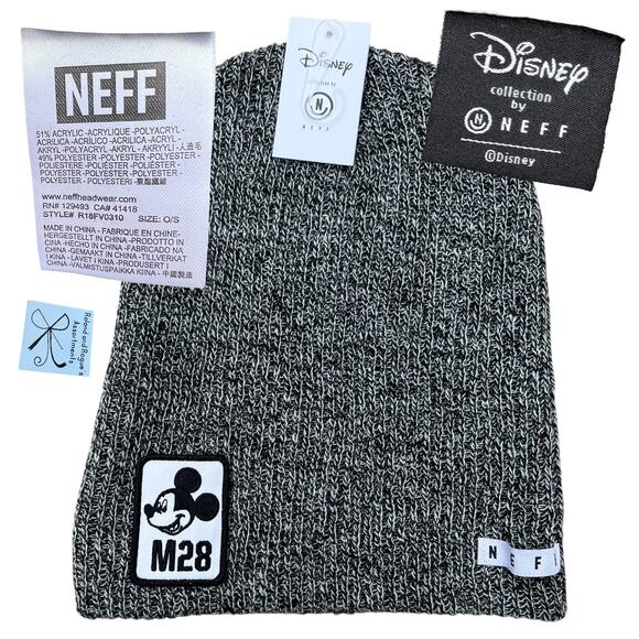 Neff x Disney Mickey Mouse M28 Beanie Hat NWT - Picture 1 of 3